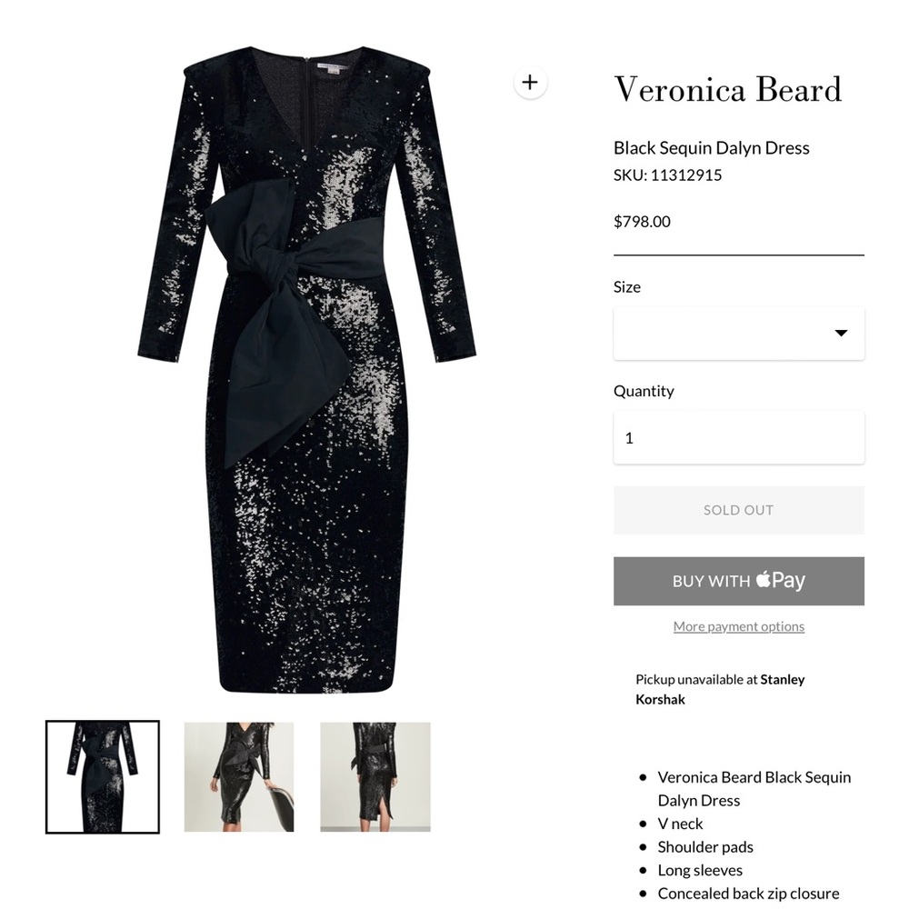 Veronica Beard sequence midi dress.